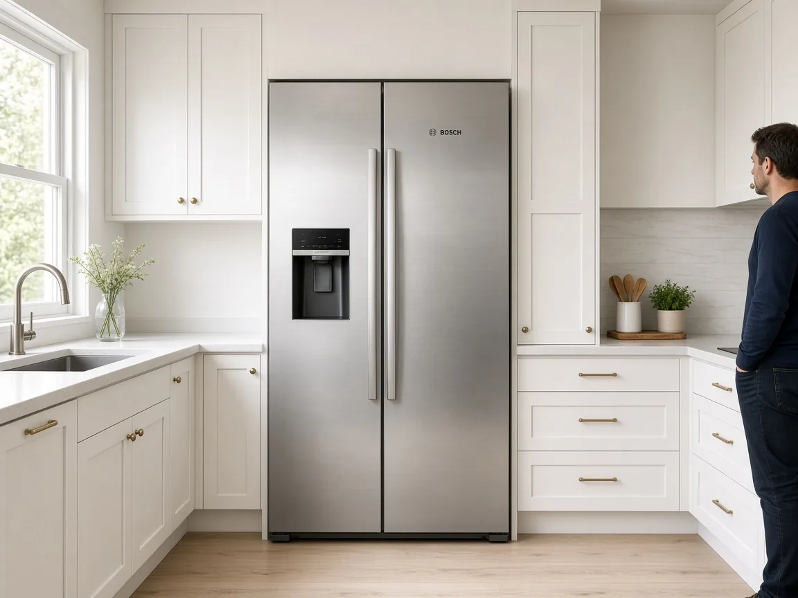 Bosch fridge in a household kitchen