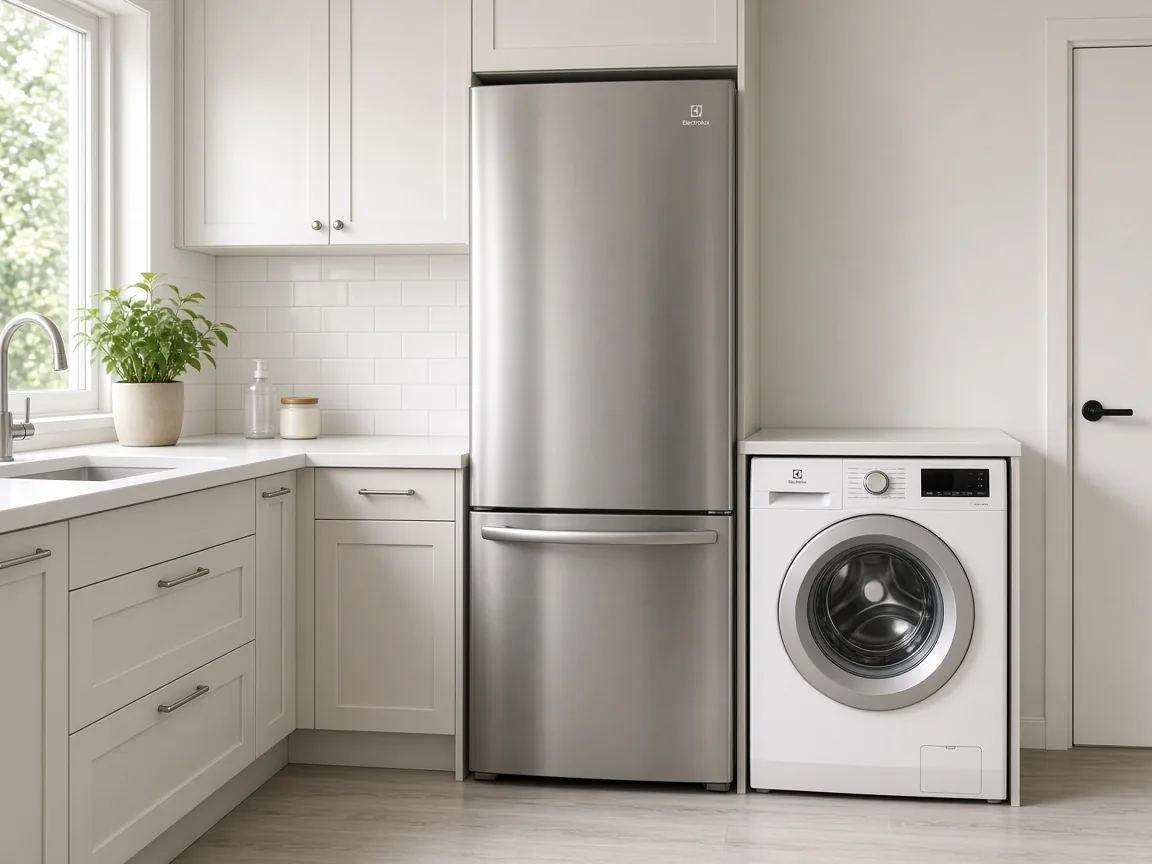 Electrolux fridge and Electrolux washing machine