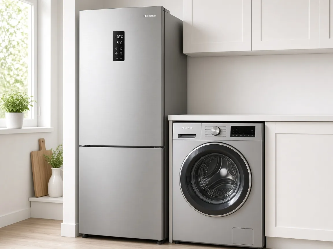 Hisense fridge and Hisense washing machine