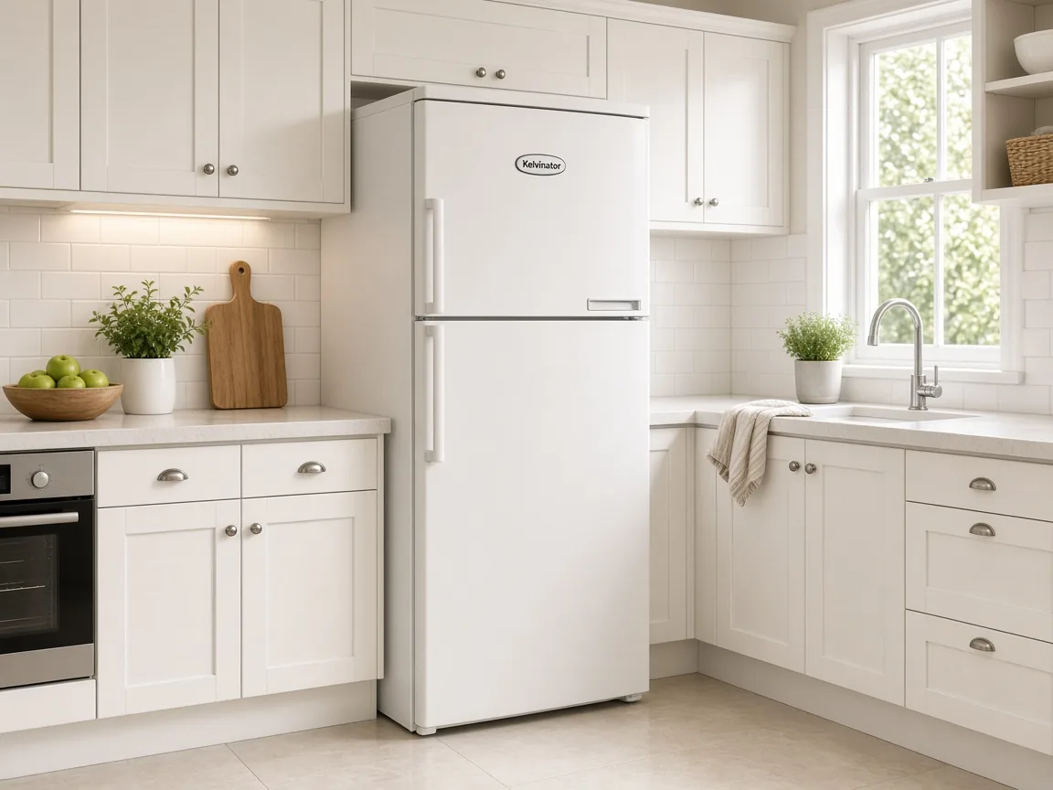Kelvinator fridge in a home kitchen