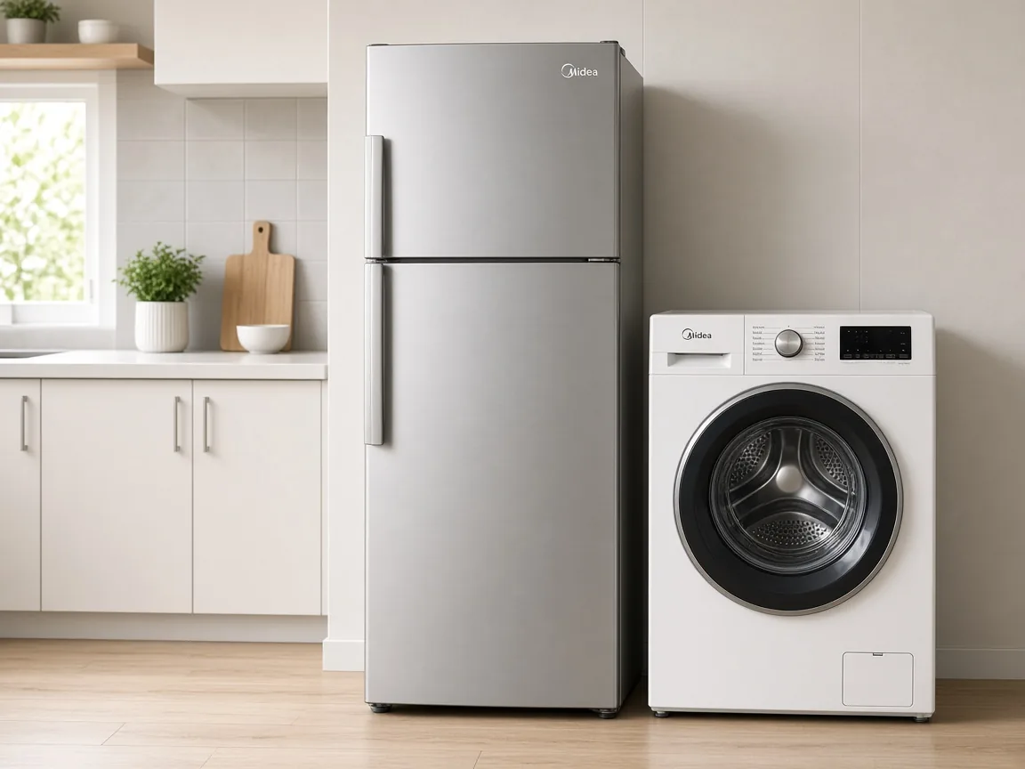Midea fridge and Midea washing machine