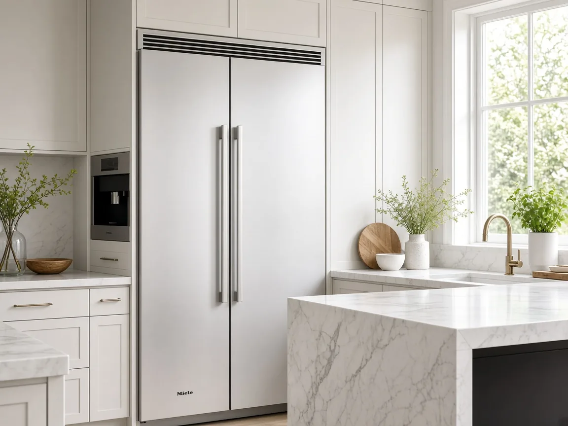 Miele fridge in a household kitchen